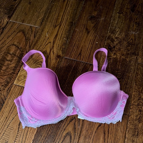 WACOAL Pink Lace Trim Bra Size 34DD - Picture 1 of 5
